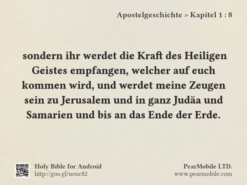 Apostelgeschichte, Kapitel 1:8
